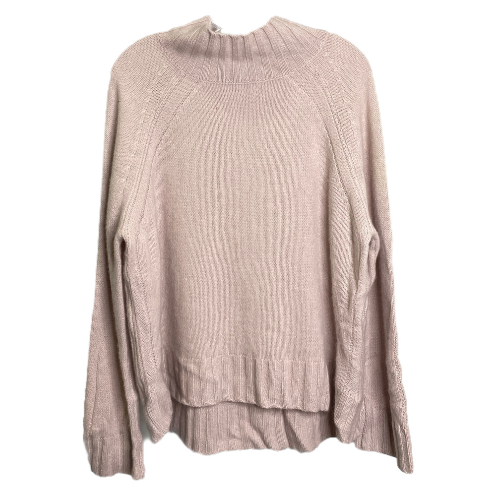 360 Cashmere Women Sweater Pink Knit Mock Neck‎ 100% Cashmere Pullover M $360
